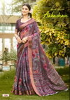 Aakashan By Kashvi Black Linen With Gold Zari Saree Wholesalers In Surat
